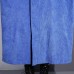 Fine blue long coat plus size Stand zippered trench coat boutique long sleeve pockets baggy long coats