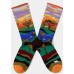 Women Midnight squirrel Paitings Cotton Crew Socks