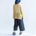 yellow green fashion cotton sweater oversize side open cable knit hollow out sweaters